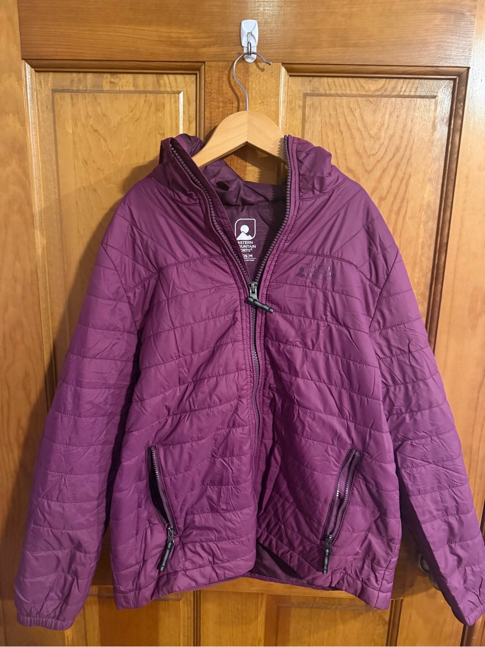 Eastern Mountain Sports Girls' Quilted Hooded Puffer Jacket in Plum